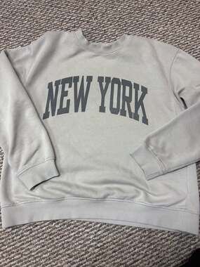 Denim & Flower Relaxed Fit New York Graphic Crewneck Sweatshirt XL